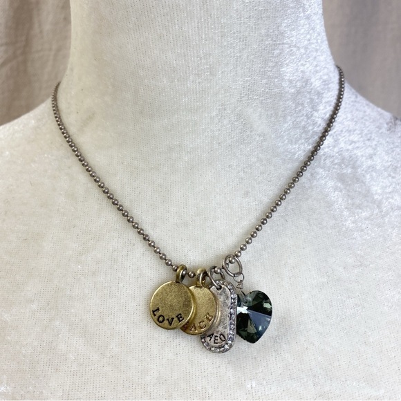 AEO American Eagle silver tone charm necklace nwt - Picture 1 of 4